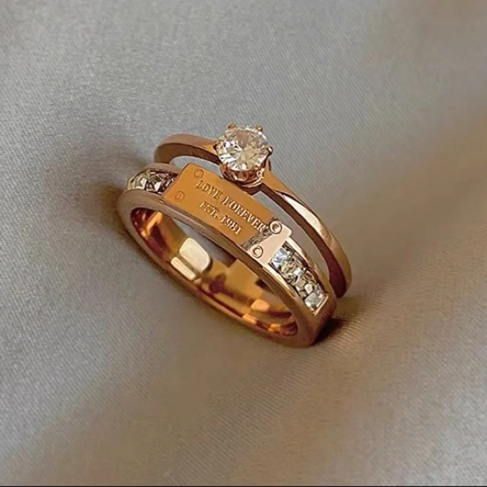 💎 BOGO❗️ Zirconia Stone Rose Gold Ring